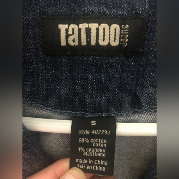 TATTOO JEANS cotton denim jacket π - Picture 3 of 4